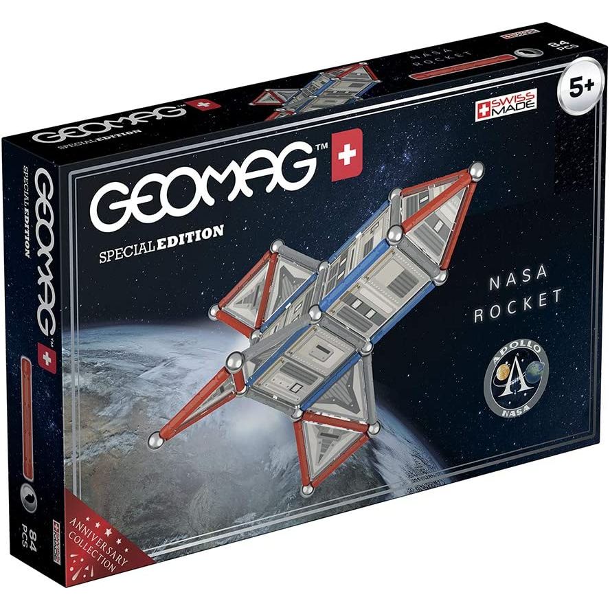 Geomag- Special Edition Raqueta NASA Construcciones Magnéticas, caja algo dañada.