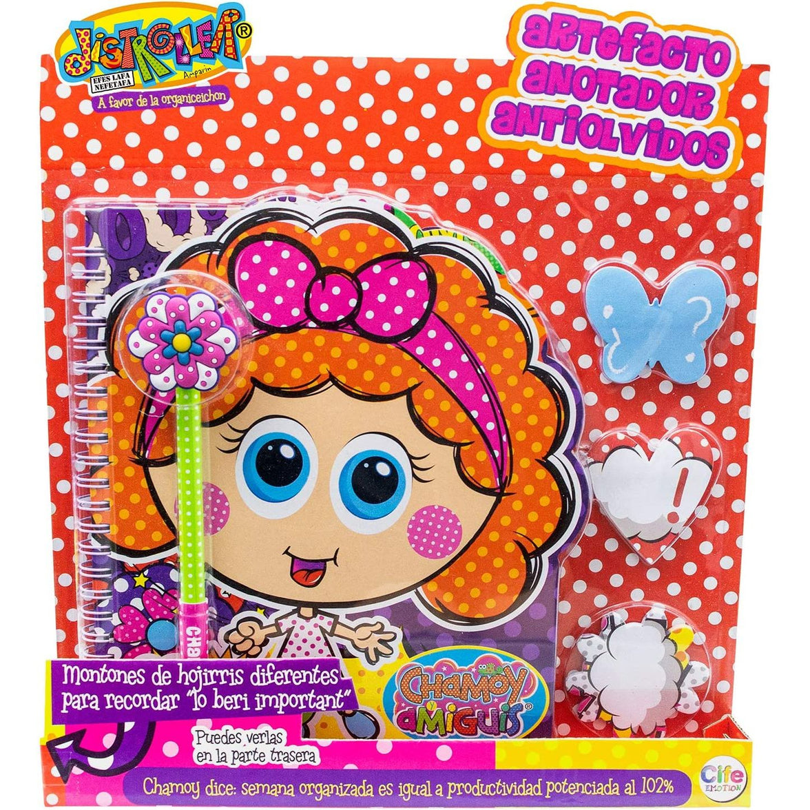 Chamoy – Artefacto Anotador Antiolvidos Cuaderno con Accesorios | Papelería Infantil