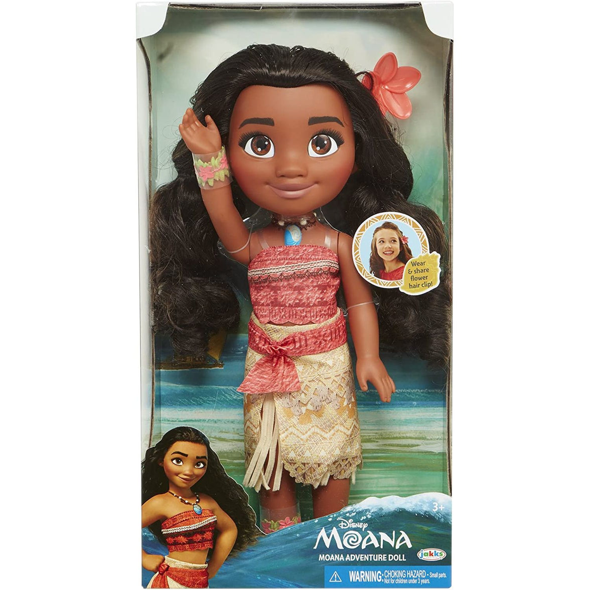 Glop Games- Princesa Disney, muñeca Vaiana con Todo Lujo de Detalle. Caja algo dañada