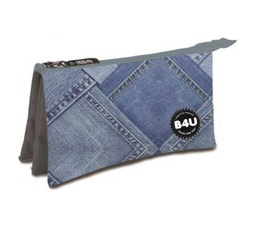 Portatodo Triple B4U Denim 21Cm Material Escolar