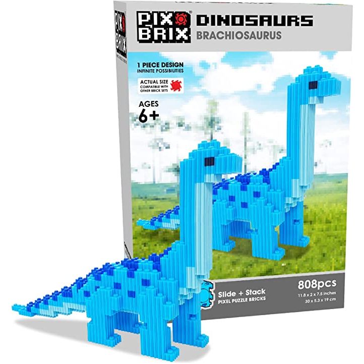 Pix Brix Pixel Art Puzzle Ladrillos – Serie Dinosaurio Brachiosaurus
