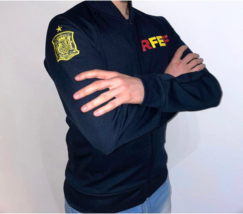 Chaqueta Adulto Eurocopa, Azul Marino, Oficial Real Federación Española de Futbol