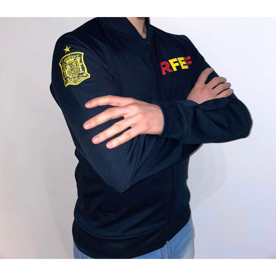 Chaqueta Adulto Eurocopa, Azul Marino, Oficial Real Federación Española de Futbol
