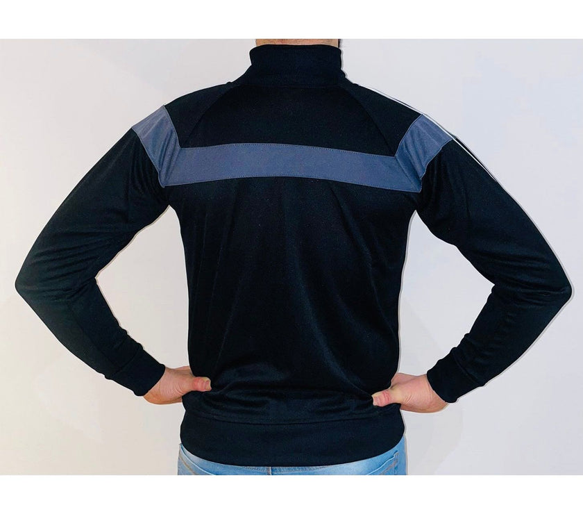Chaqueta Adulto Eurocopa, negra y gris, Oficial Real Seleción Española de Futbol