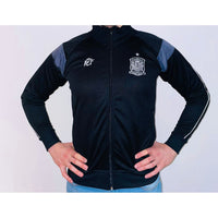 Chaqueta Adulto Eurocopa, negra y gris, Oficial Real Seleción Española de Futbol
