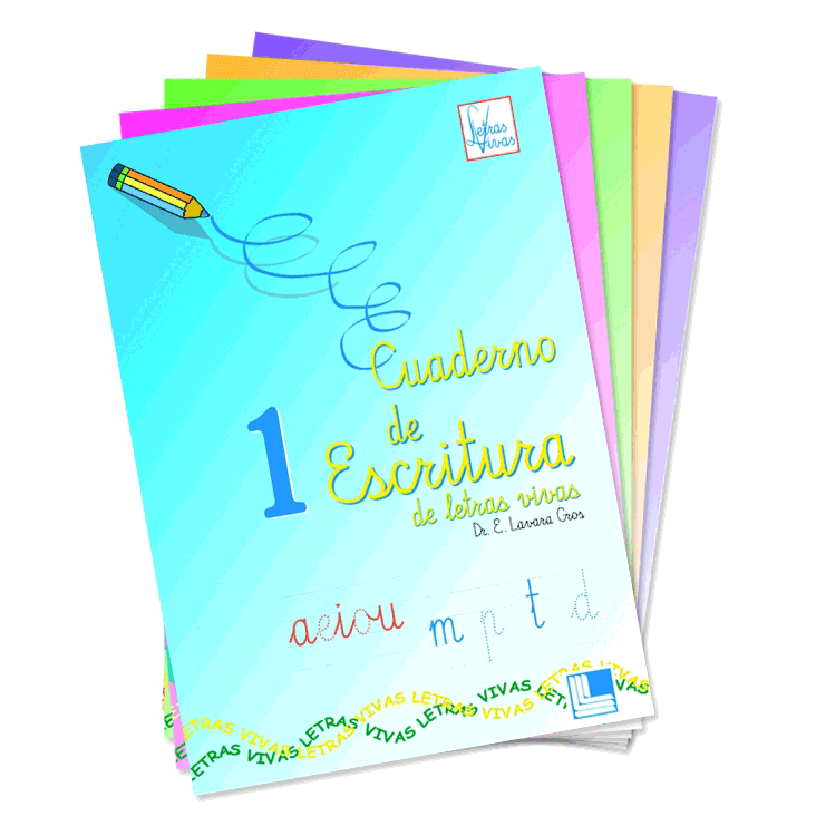 5 Cuadernos de escritura-Letras Vivas