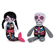 Peluche Sirenita y Esqueleto Katrina 40cm