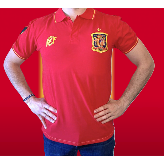 Polo Adulto "España la Nª1", Oficial Real Federación Española de Futbol