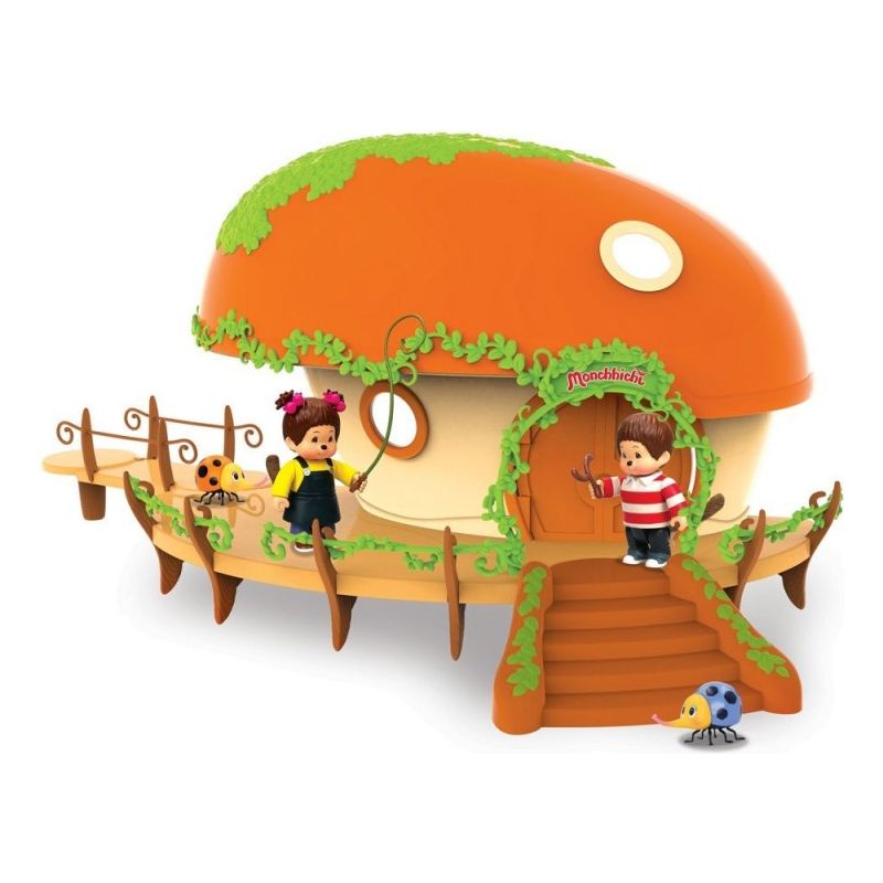 Casa Playset + Figura Monchhichi | Set de Juego Infantil con Accesorios