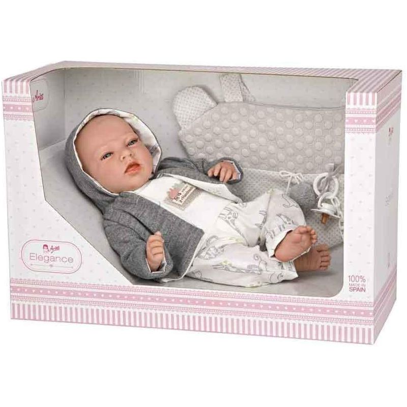 Muñeco Dafne Elegance Gris 40 cm – Muñeca elegante de colección Ref. 60642
