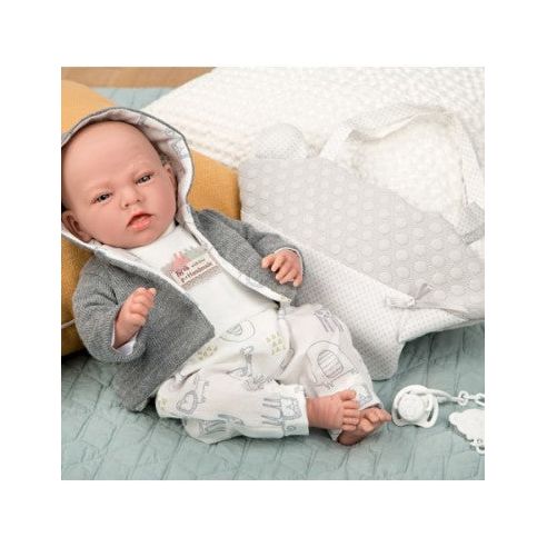 Muñeco Dafne Elegance Gris 40 cm – Muñeca elegante de colección Ref. 60642