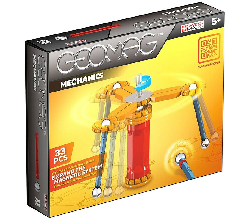 Geomag 3D Bloques Magnéticos De Construcción Mechanics de 33 piezas - caja algo dañada
