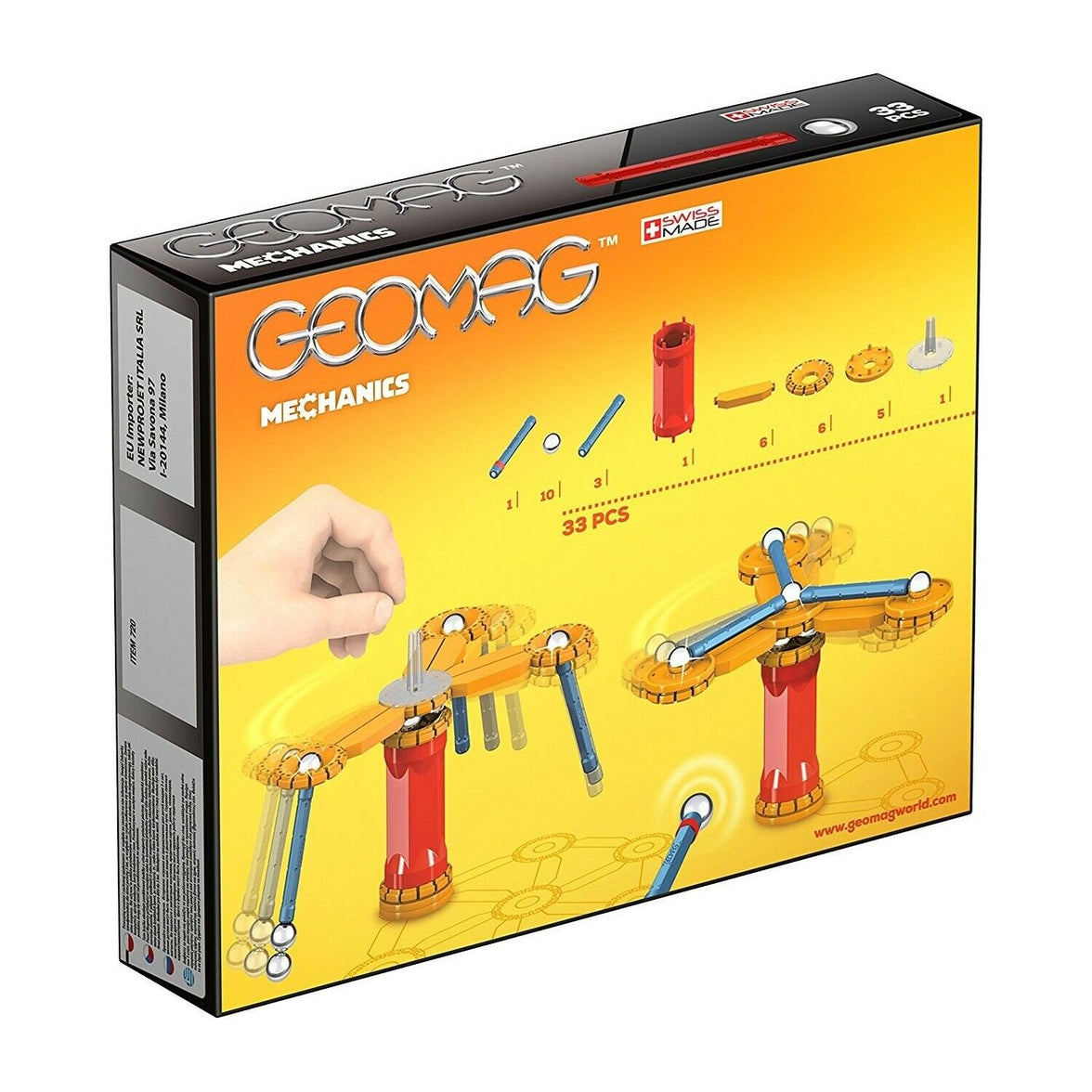 Geomag 3D Bloques Magnéticos De Construcción Mechanics de 33 piezas - caja algo dañada