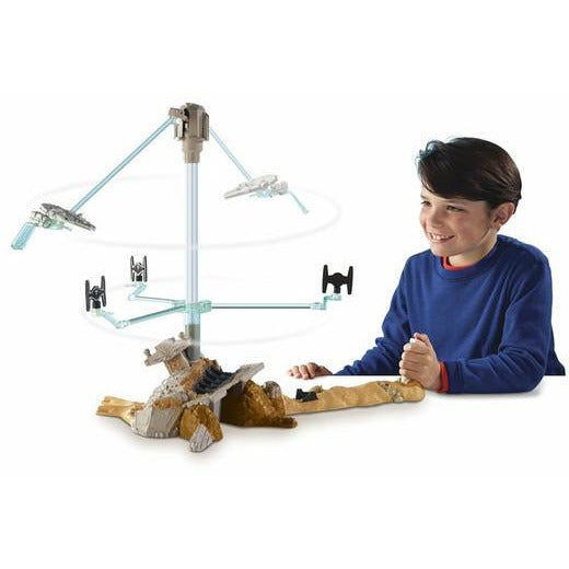 Pista Hot Wheels Star Wars Gran Nave Estelar.- Caja algo dañada