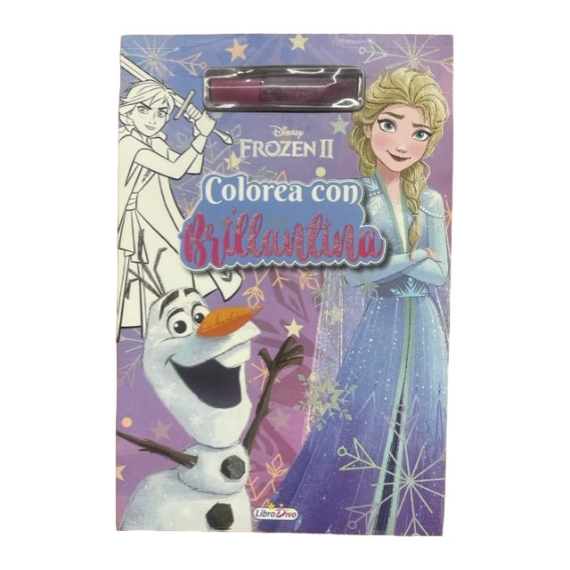 Cuaderno Para Colorear Brillantina Frozen Disney